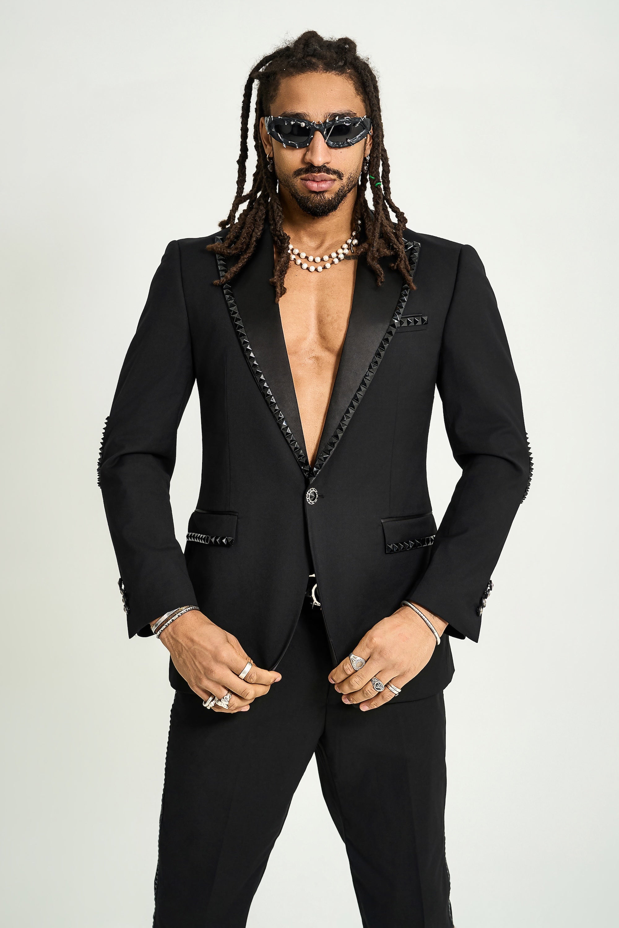 The Regent Studded Black Suit