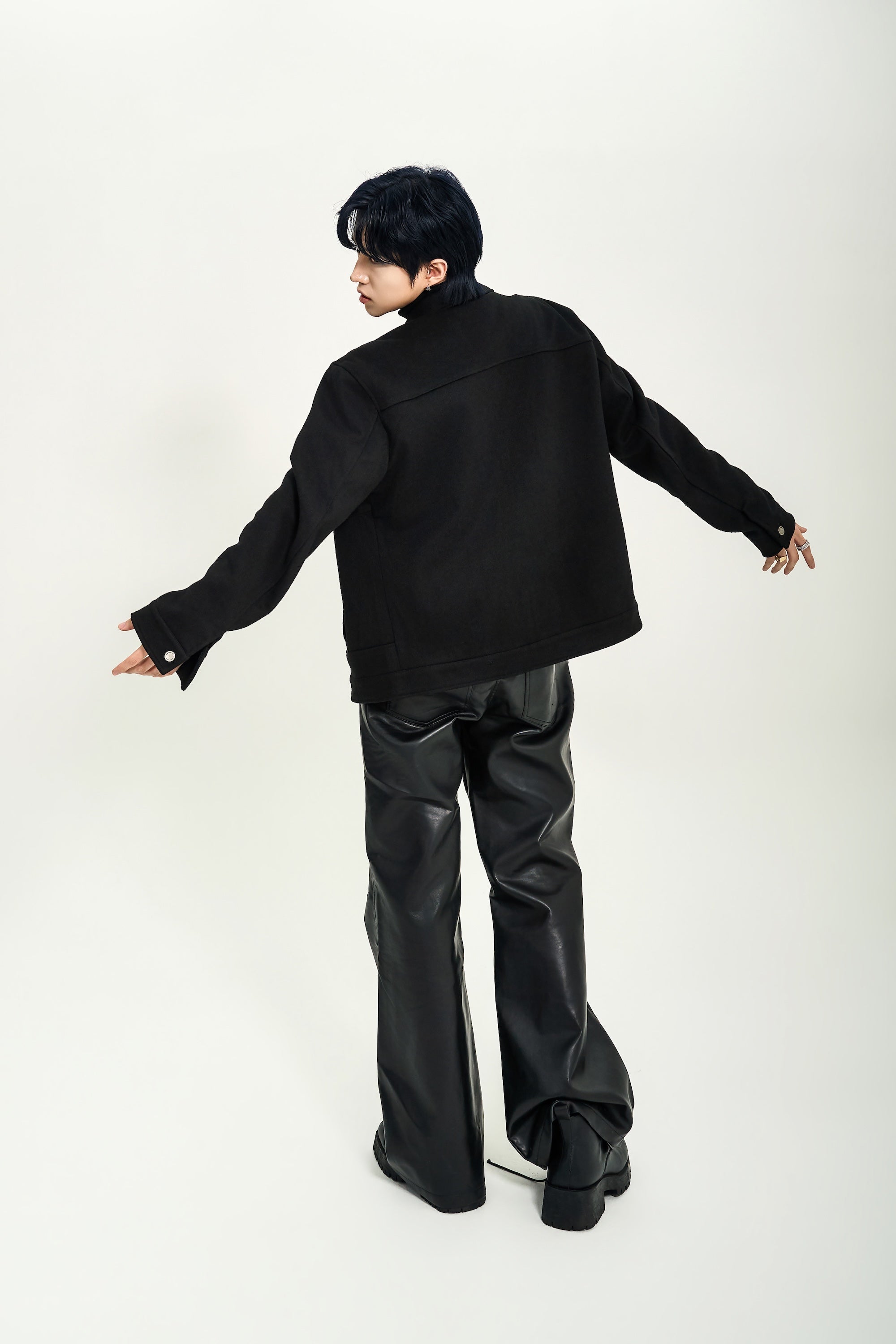 The Nomad Obsidian Flare Leather Trouser (Pre-Order)