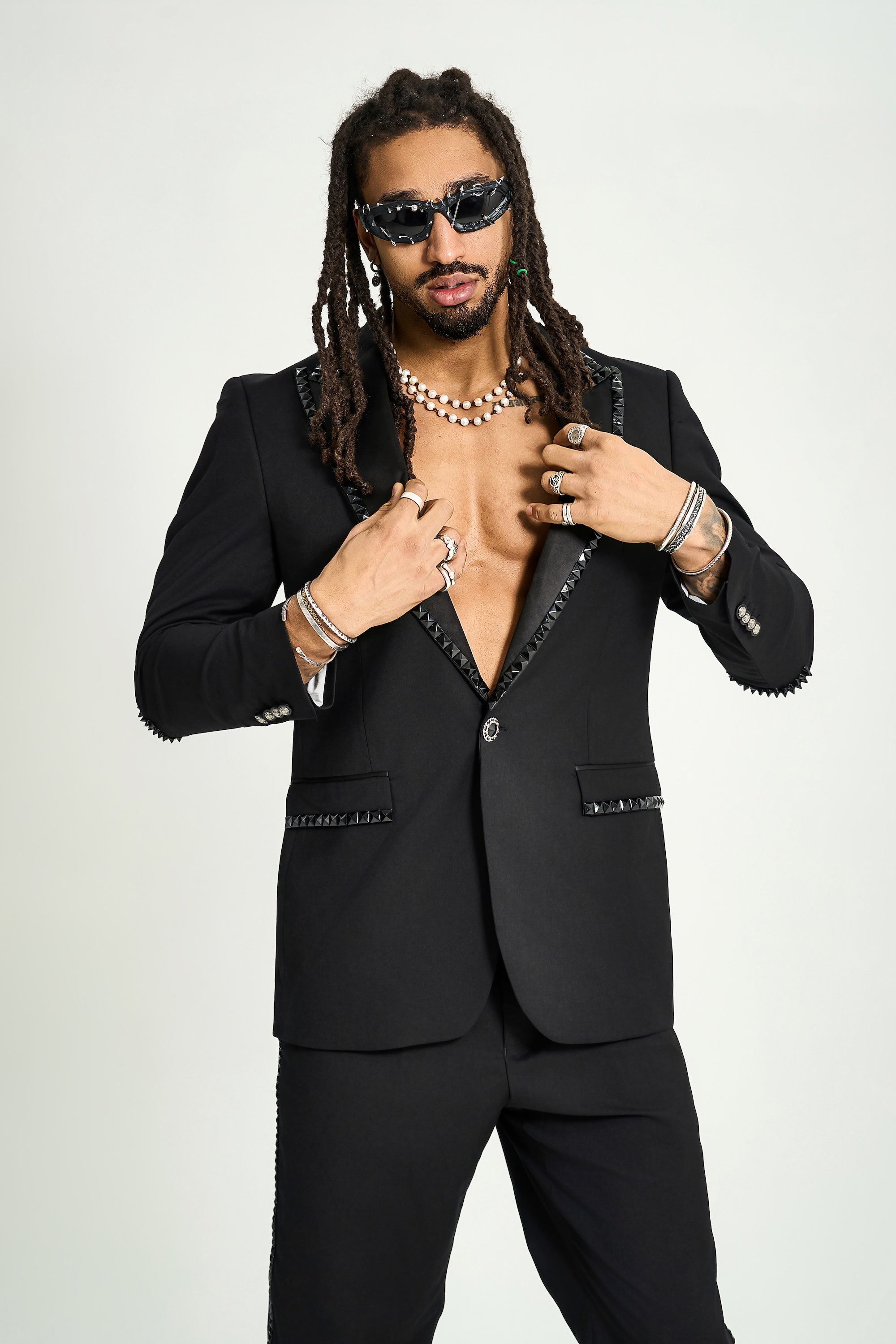 The Regent Studded Black Suit