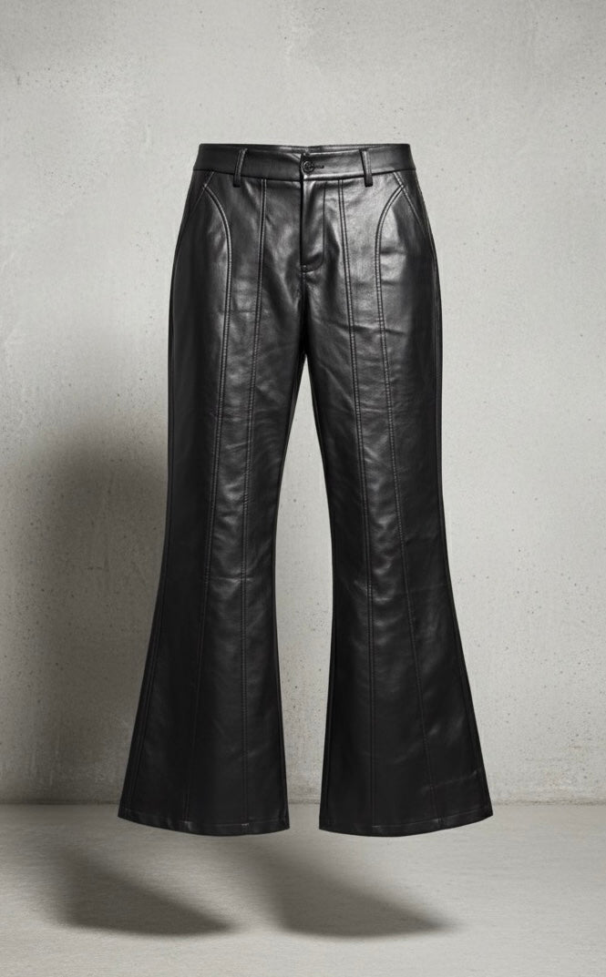 The Nomad Obsidian Flare Leather Trouser (Pre-Order)
